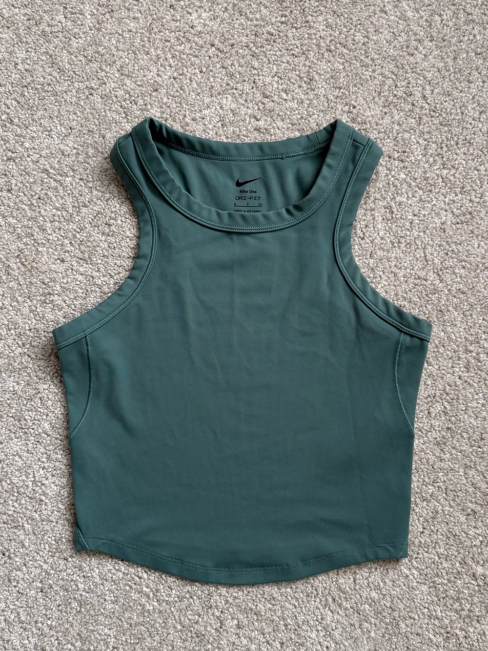 Nike DRI FIT Racerback Tank Top, Size Small, Green